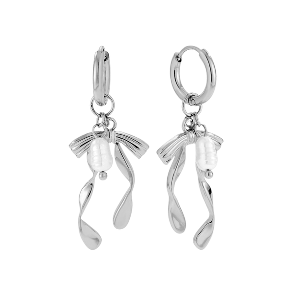 Oorbellen Hoop Swirly Bow