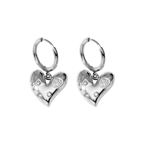 Oorbellen Hoop Sparkle Heart