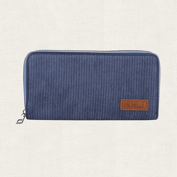 Portemonnee Ribbed Blauw