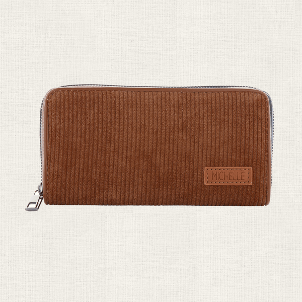 Portemonnee Ribbed Bruin