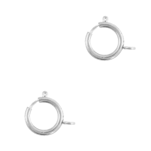 Boeislot 14mm (stainless steel) Zilver - 1 stuk