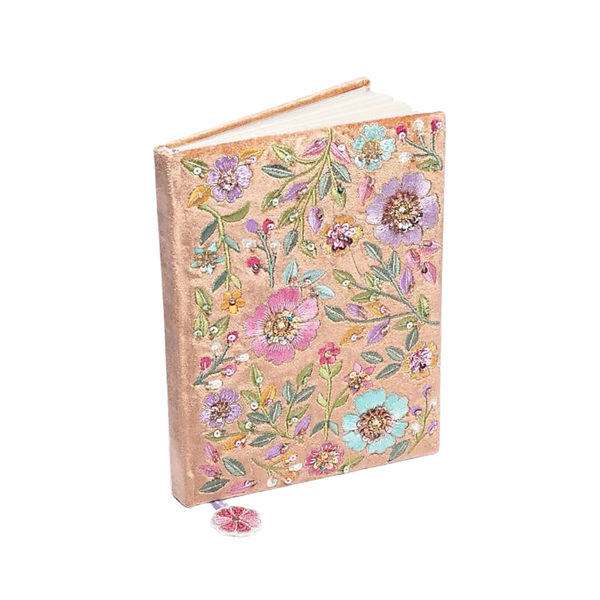 Notitieboek Velvet Beige Bloemen