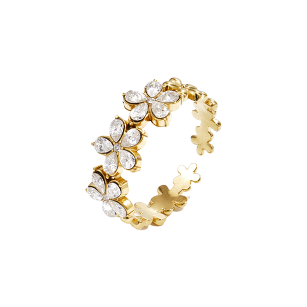 Ring Flowers Zirkonia