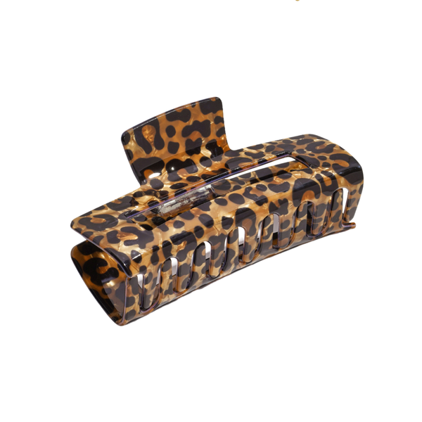 Haarclip Rectangle Leopard
