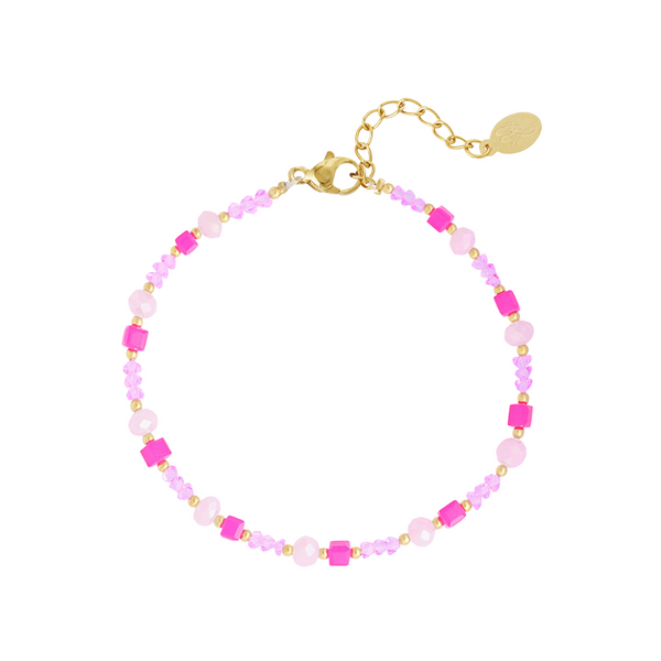 Enkelbandje Pink Beads