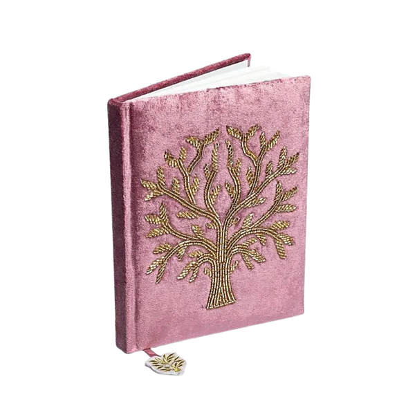 Notitieboek Velvet Roze Boom
