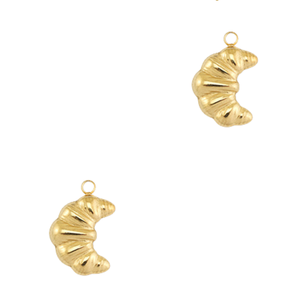 Bedel (Stainless steel) Croissant 18mm Goud - 1 stuk