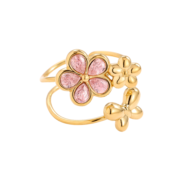 Ring Pink Flower Power