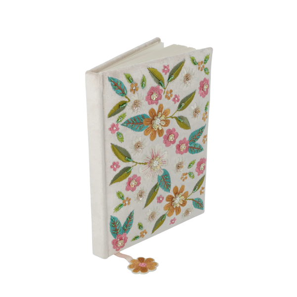 Notitieboek Creme Bloemen