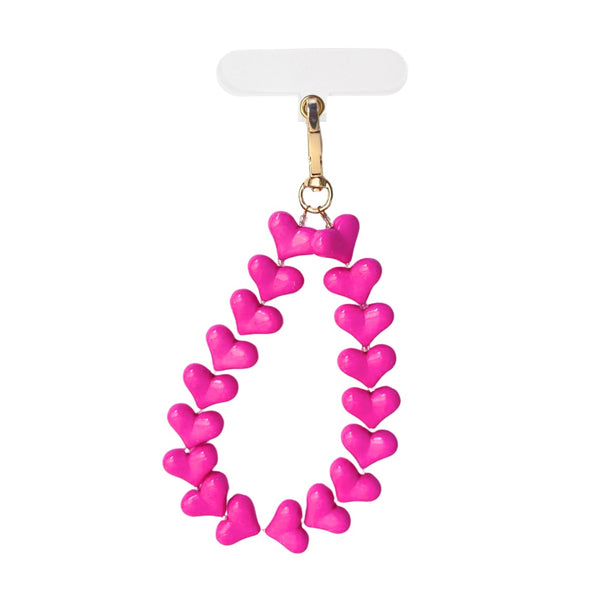 Telefoonkoord Hearts Roze - 1 Stuk