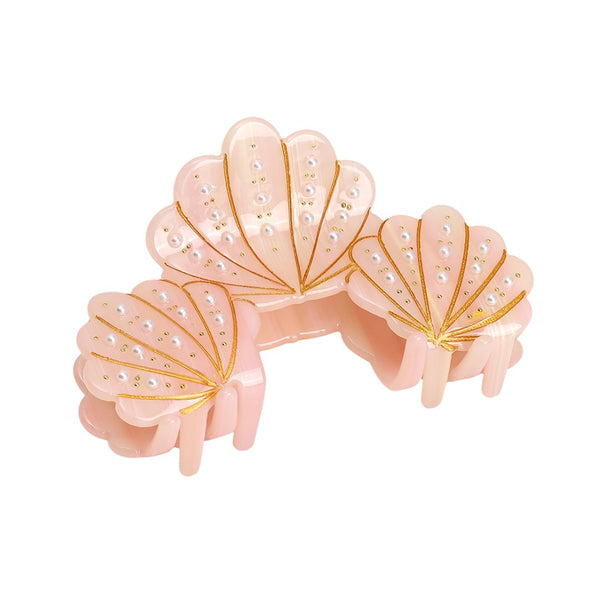 Haarclip Triple Shell - Roze