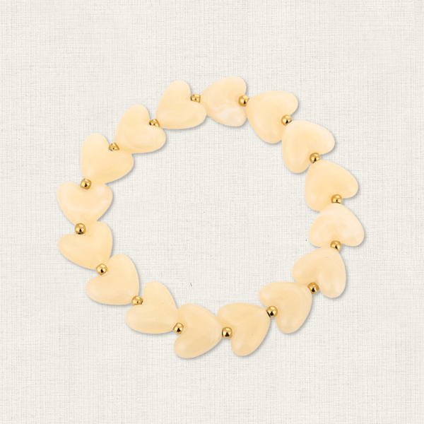 Armband Hearts Beige