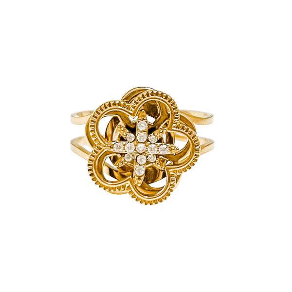 Spinning Ring Sparkle Flower
