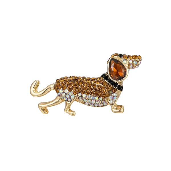 Broche Teckel Zirkonia