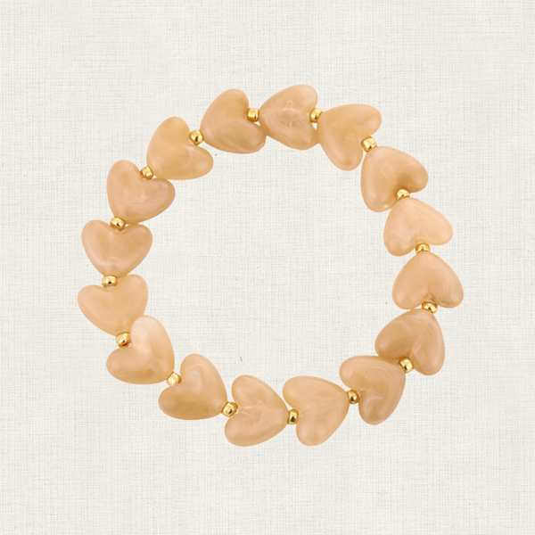 Armband Hearts Light Brown