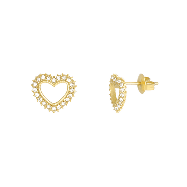 Oorbellen Stud Diamond Heart
