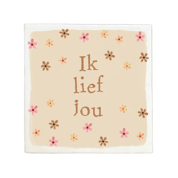 Tegeltje Met Illustratie Liefs Karlijn - Ik Lief Jou