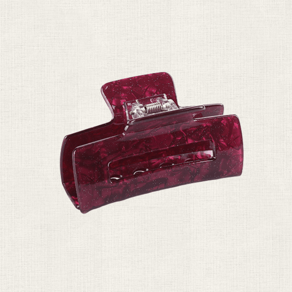 Haarclip Marble Bordeaux Red