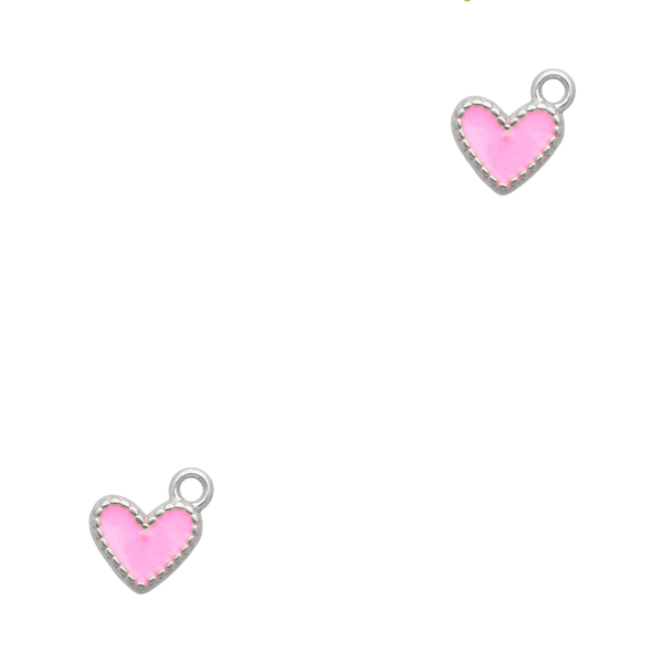 Bedel (Stainless steel) Hart Roze 9.5mm Zilver - 1 stuk