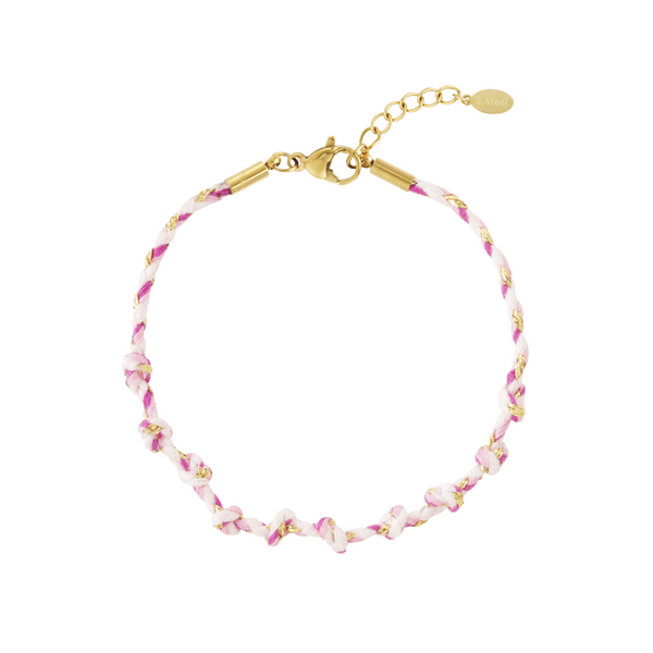 Armband Basis Surfkoord Roze