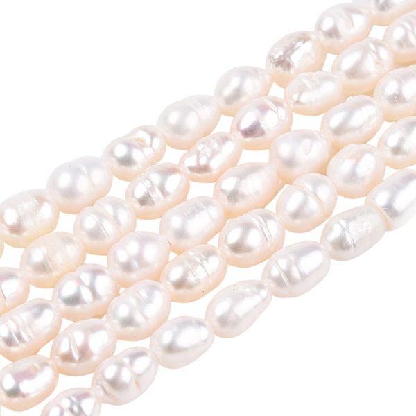 Zoetwaterparel Rice 5x4mm White