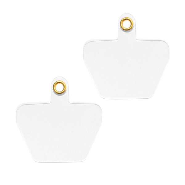 Telefoonkoord Lanyard Bevestiging Transparant Goud Vierkant - 1 stuk
