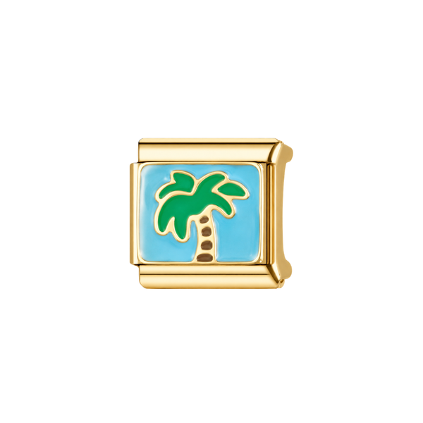 Italian Charm Palmboom Goud - 1 Stuk