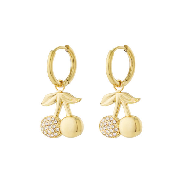 Oorbellen Hoop Sparkling Cherry