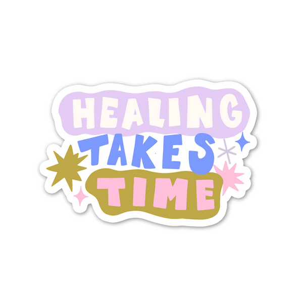 Vinyl Sticker Muchable Healing Takes Time - 1 Stuk