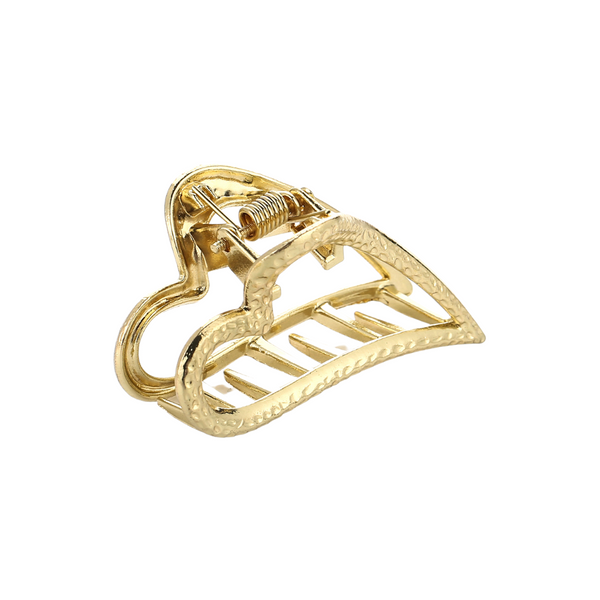 Haarclip Texture Hart Goud