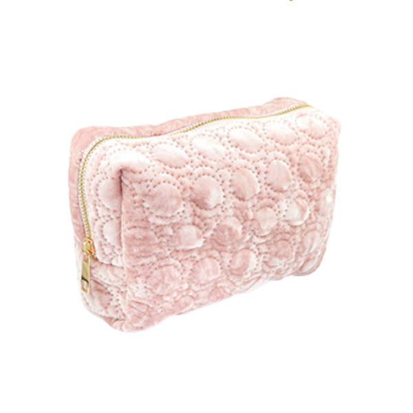 Make Up Tasje Velvet - Licht Roze