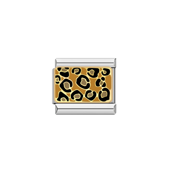 Italian Charm Luipaard Zilver - 1 Stuk
