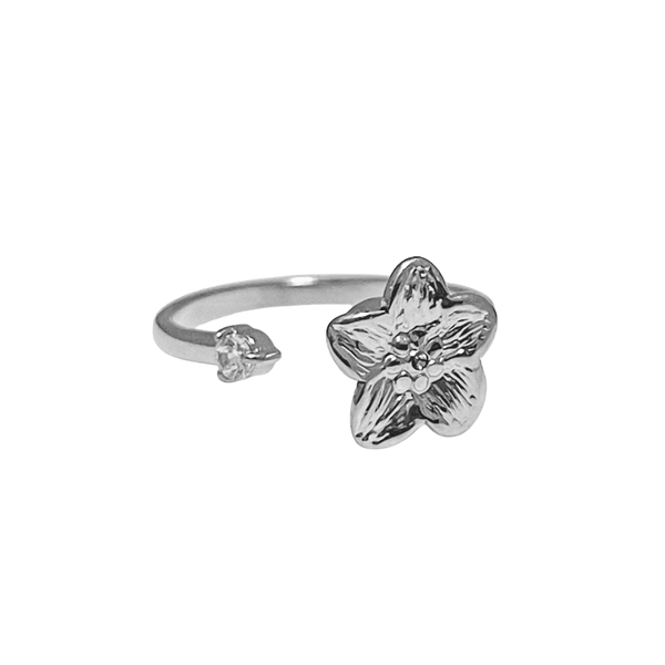 Spinning Ring Minimalistic Hibiscus