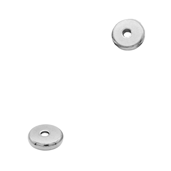 Metalen Kraal (Stainless steel) Disc 5mm Zilver - 1 stuk