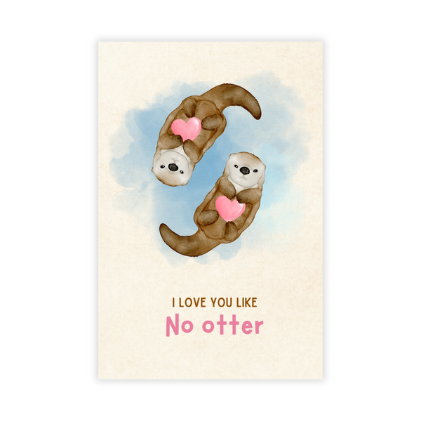 Kaartje I Love You Like No Otter