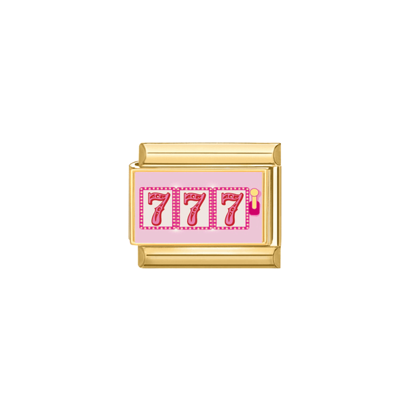 Italian Charm Jackpot 777 Roze Goud - 1 Stuk