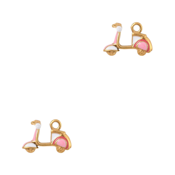 Bedel (Stainless Steel) Scooter Roze 16mm Goud - 1 stuk