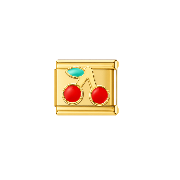 Italian Charm Kersjes Goud - 1 Stuk