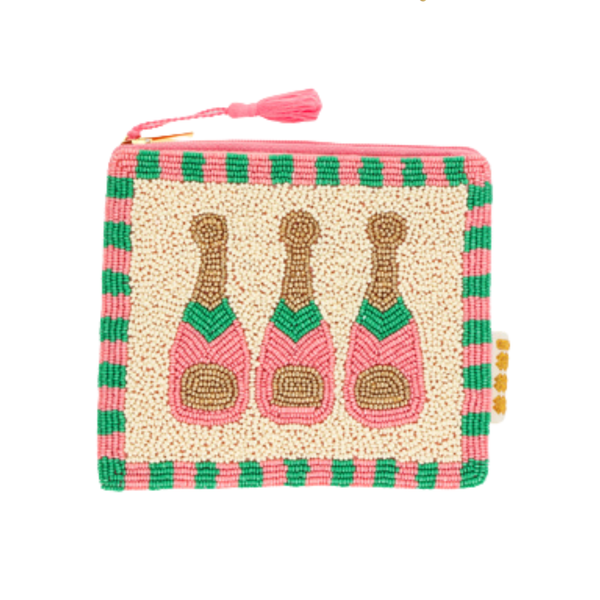 Make-up Tasje Kralen Champagne Flessen