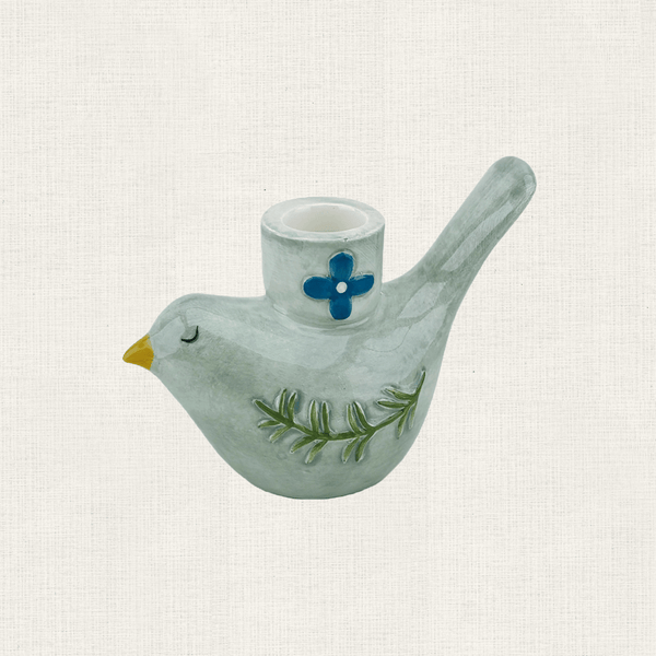 Kaarsen Kandelaar Vogeltje Plantje