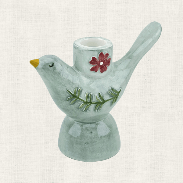 Kaarsen Kandelaar Vogeltje Blauw