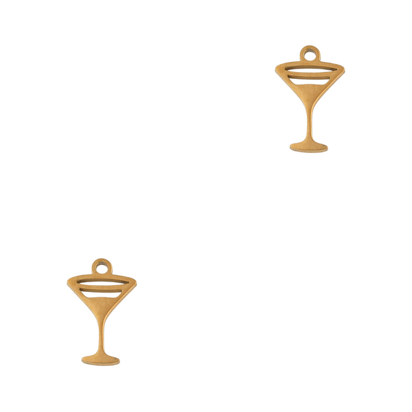 Bedel (Stainless Steel) Cocktail Martini Glas 12mm Goud - 1 stuk
