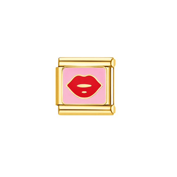 Italian Charm Lipjes Goud - 1 Stuk