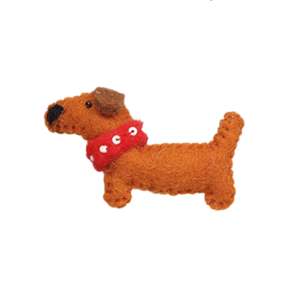 Broche Vilt Teckel - 1 Stuk