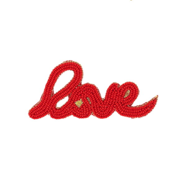 Broche Love Rood - 1 Stuk
