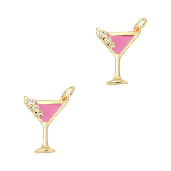 DQ Bedel Cocktail Martini 18mm Roze Goud - 1 stuk