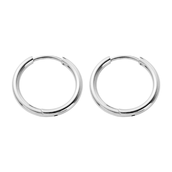 Oorbellen Creolen Stainless Steel 18mm Zilver - 1 paar