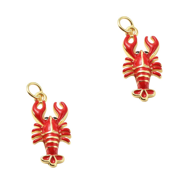 DQ Bedel Kreeft 21mm Rood Goud - 1 stuk