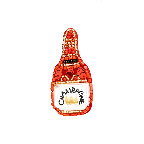 Broche Champagne Fles - 1 Stuk