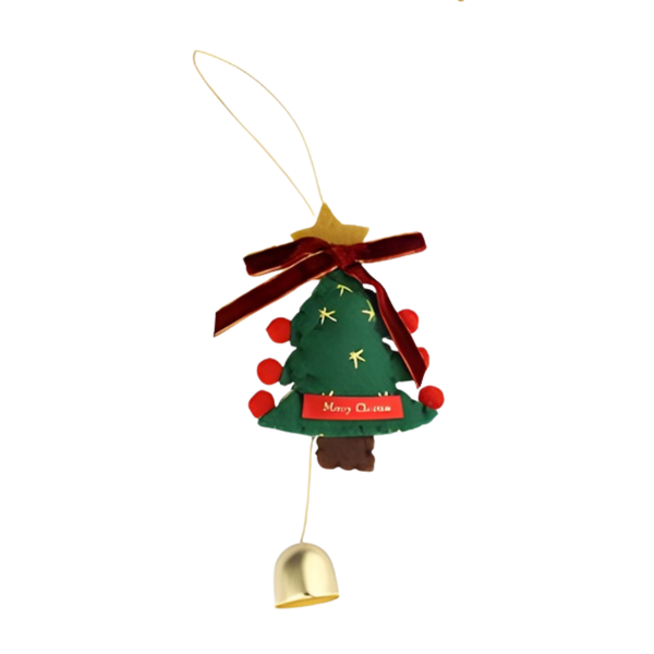 Decoratie Hanger Vilt - Kerstboom Met Bel